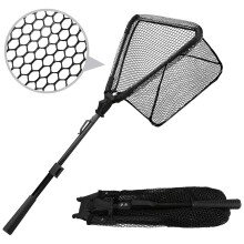 Guadino da pesca telescopico, pieghevole, resistente, rivestito in gomma, ecologico per la pesca in laghetto e alla carpa.