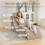 Poltrona lounge ergonomica moderna color kaki | Tasca laterale e cuscino sfoderabile, ideale per case e appartamenti di piccole dimensioni. 1