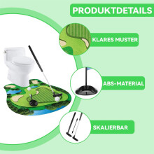 Coffret cadeau de mini-golf pour homme, jeu de salle de bain avec tapis et balle, cadeau original et amusant.