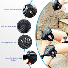 Ensemble d'orthèses de genou 6 en 1, support professionnel pour les genoux, adapté au patinage en ligne, au patinage sur glace, au cyclisme