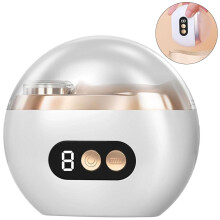 Elektrischer 3-in-1-Nageltrimmer mit LED-Licht, leiser Nagelfeile und Polierer für Kinder und Erwachsene, Weiß