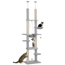 Árbol para Gato Gris 60 x 44 x 255 cm