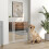 PawHut Barrera para Perro Blanco 104 x 4 x 96 cm 2