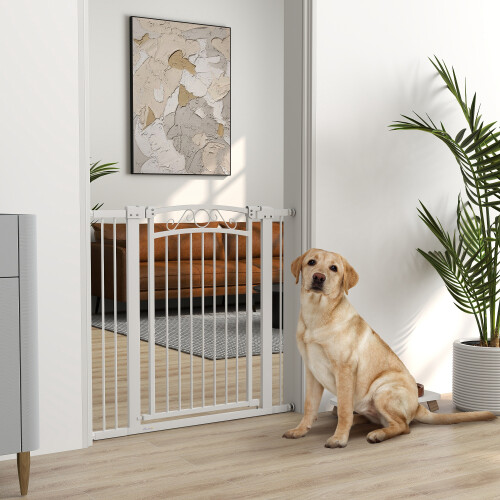PawHut Barrera para Perro Blanco 104 x 4 x 96 cm 1
