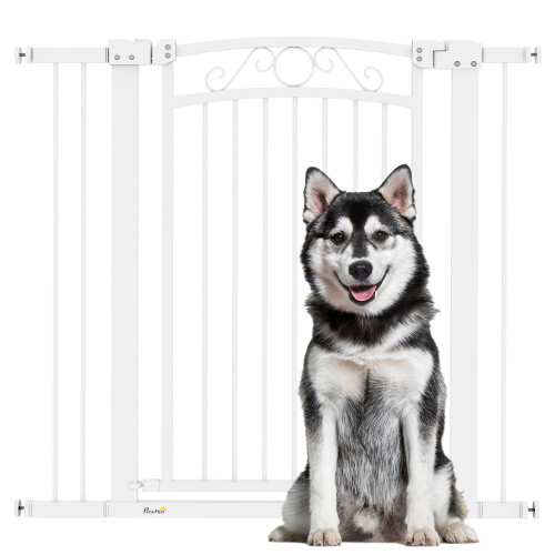 PawHut Barrera para Perro Blanco 104 x 4 x 96 cm