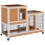PawHut Conejera de Madera Bicolor 110 x 50 x 88 cm 1