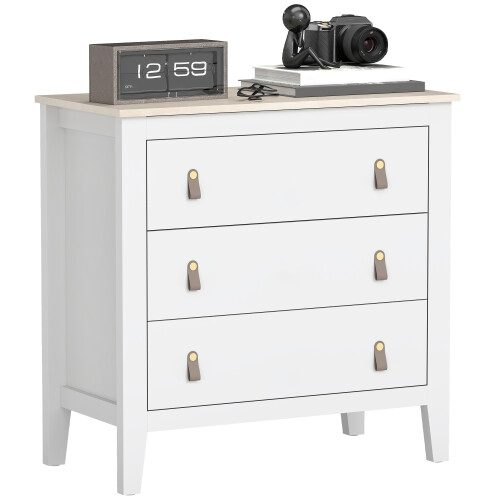 Homcom Cómoda para Dormitorio Blanco 80 x 40 x 78.5 cm