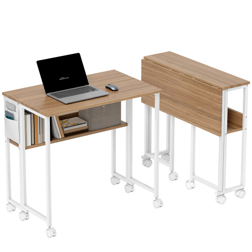 Homcom Escritorio Plegable Marrón 80 x 50 x 75 cm