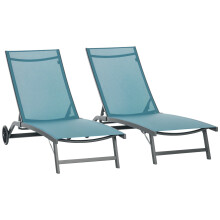 Tumbonas de Jardín Azul 165 x 66 x 102 cm