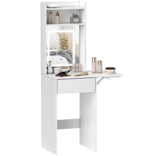 Homcom Tocador de Maquillaje Blanco 45 x 45 x 152 cm