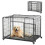 PawHut Jaula Metal Perro Gris 125 x 76 x 81 cm 1