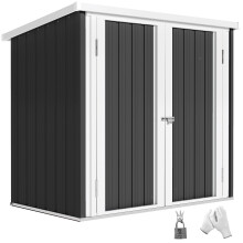 Cobertizo de Jardín Negro 147 x 86 x 134 cm