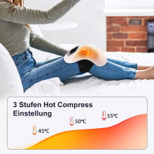 Kniemassagegerät mit Wärmekompresse, Rotlichtvibration, LED-Touchscreen, 2000-mAh-Akku und 3-stufiger Temperaturregelung