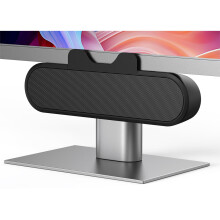 Mini-Soundbar, tragbar, 199 x 66 x 31 mm, 10 W, USB-Clip-Lautsprecher für Laptop, PC, Notebook, Schwarz