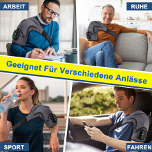 Kabelloses, beheizbares Schulterstützkissen mit 3 Heizstufen, USB-aufladbar, entspannende Schulterentlastung für Reisen und Alltag