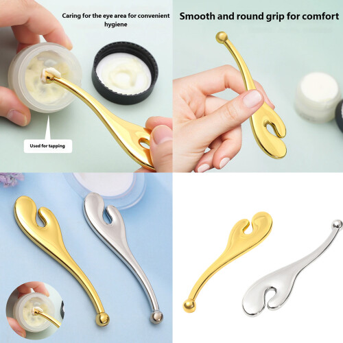 Metal Eye Roller Smooth Eye Cream Applicator Sticks For-Silver 2