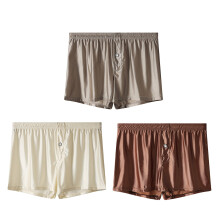 3Pcs Large Size Loose Sleepwear Underwear Trunk- brown gray XXL