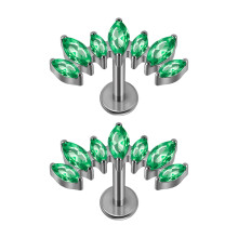 Stylish T Bar Threaded Cartilage Earring With Curved Designs-3
