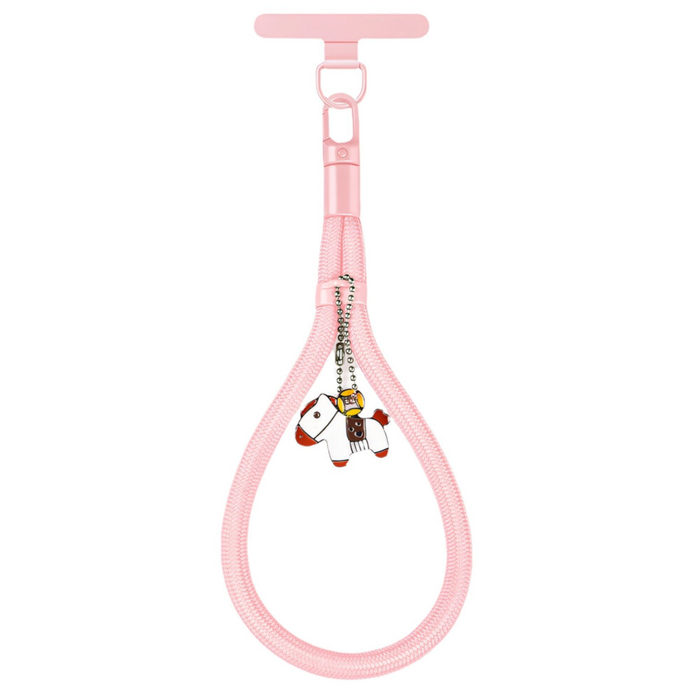 Adjustable Phone Lanyard With Tethers Tab And Horse- Light/Pink 7755001190238