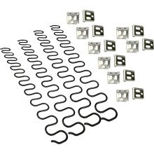 Reparatieset voor bankveren, 4 hoge boogveren van 50 cm, 8 S-clips, roestbestendig, sterke terugvering voor bekleding en zitting.