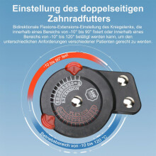 Kniebrace voor sport en therapie, aluminium versteviging, antislip, verstelbaar van -10 tot 120, flexibele ondersteuning voor stabilitei