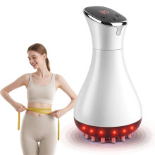 Lymphdrainage-Massagegerät mit Mikrostrom, Licht und Vibration, Anti-Cellulite- und Faszienmassagegerät zur Straffung