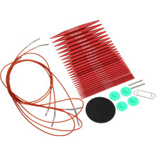 Rundstricknadelset, abnehmbares und austauschbares Stricknadelset, Aluminium-Rundstricknadelset für glatte Strickarbeiten