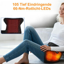 Kabelloses Hüftmassagegerät mit Rotlicht, 5000-mAh-Akku, Wärmefunktion, Schmerzlinderung und Kollagenförderung – Geschenkidee für Frauen