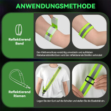 2er-Pack reflektierende Armbänder für mehr Sicherheit beim Outdoor-Sport, verstellbare grüne Armbänder zum Laufen und Radfahren
