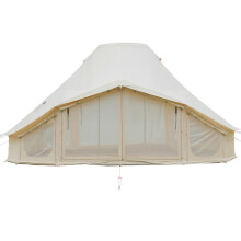 Tenda Iurta de Lona, 6x4x3,1 m-Duoku-para Camping em Família, Caça, Eventos ao Ar Livre, Capacidade de Até 12 Pessoas