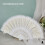 Witte kanten vouwventilator Bruiloft decoratieve-3942 9