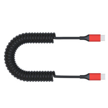 Dubbel uiteinde USB C veerontwerp Oplaaddraadlijn 60 W snel-Rood