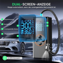 Draadloze elektrische luchtpomp 8000mAh, 150 PSI accucompressor, draagbare fietspomp met digitaal display, LED-verlichting en 4