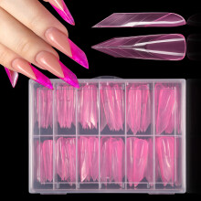 1Pc ABS Nagelverlenging Mold Crystal Tips Snelle lichtuitharding