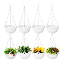 Decorative Hanging Planter with Build In Water-small White