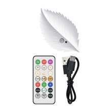 Applique murale LED en forme de feuille, sans-RGBW rechargeable