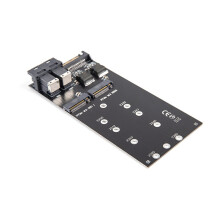 Dubbele poort U.2 SFF-8643 naar NVMe M.2 PCIe SSD's Adapterkaart