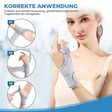 Férula para pulgar para estabilización del pulgar y la muñeca, soporte ajustable, alivia el dolor, la tendinitis y los esguinces, adecuada p