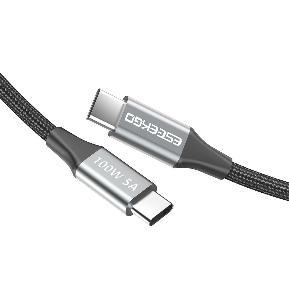 (1 M) Eseekgo 100W Ultrafast Usb-C To Usb-C 20Gbps Data Transfer 4K@60Hz Charging Cable, Black 6976544700482