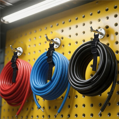 10PCS Storage Straps,Trilancer Hook-and-Loop Cord Organizer Hanger with Triangular Buckle for Cables, Wires, Rope, Hoses 2