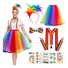 Clownkostuumset voor dames Halloweenkostuum Circusoutfit-Set6