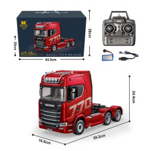 (Red) HUINA 1501 770S Scania Alloy Tractor 19CH RC Truck 1/18 2.4G remote control