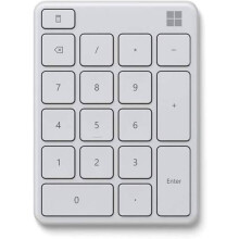 Microsoft Number Pad Wireless Bluetooth Standalone for Numeric Input - White