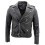 (S) (4XL) Men's Black Brando Leather Biker Jacket Abc 1