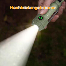 2-in-1 LED Camping Lantern and Flashlight, Rechargeable, 6 Light Modes for Hurricane, Hiking, Home and Emergency Use