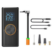 Wireless Electric Air Pump 8000mAh, 150 PSI Battery Compressor, Portable Bike Pump with Digital Display, LED Light and 4