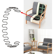 Sofa Spring Repair Set, 4 High Arch Springs 20 Inch, 8 S Clips, Rust Resistant, Strong Rebound for Upholstery and Seat R
