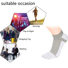 Cotton Five Toe Running Socks for Men and Women, 5 Pairs, Breathable Low Cut Athletic Socks