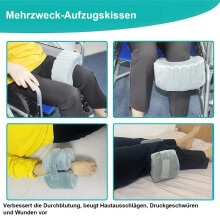 Heel Lift Support Pillow, 2-Pack Heel Protector Cushions, Anti-Pressure Sore Foot Support Cushions, Gray Comfort Pads fo