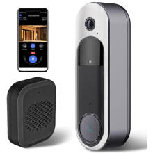 Wireless HD Video Doorbell Camera, Smart Doorbell with Two Way Audio, Night Vision, Cloud Storage, 2.4 GHz WiFi, Secure